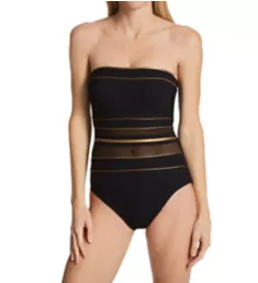 Onyx Bandeau One Piece Swimsuit