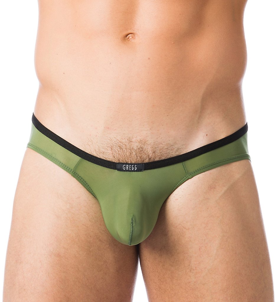Gregg Homme 100603 Voyeur Hyperstretch Microfiber Low Rise Briefs (Khaki)