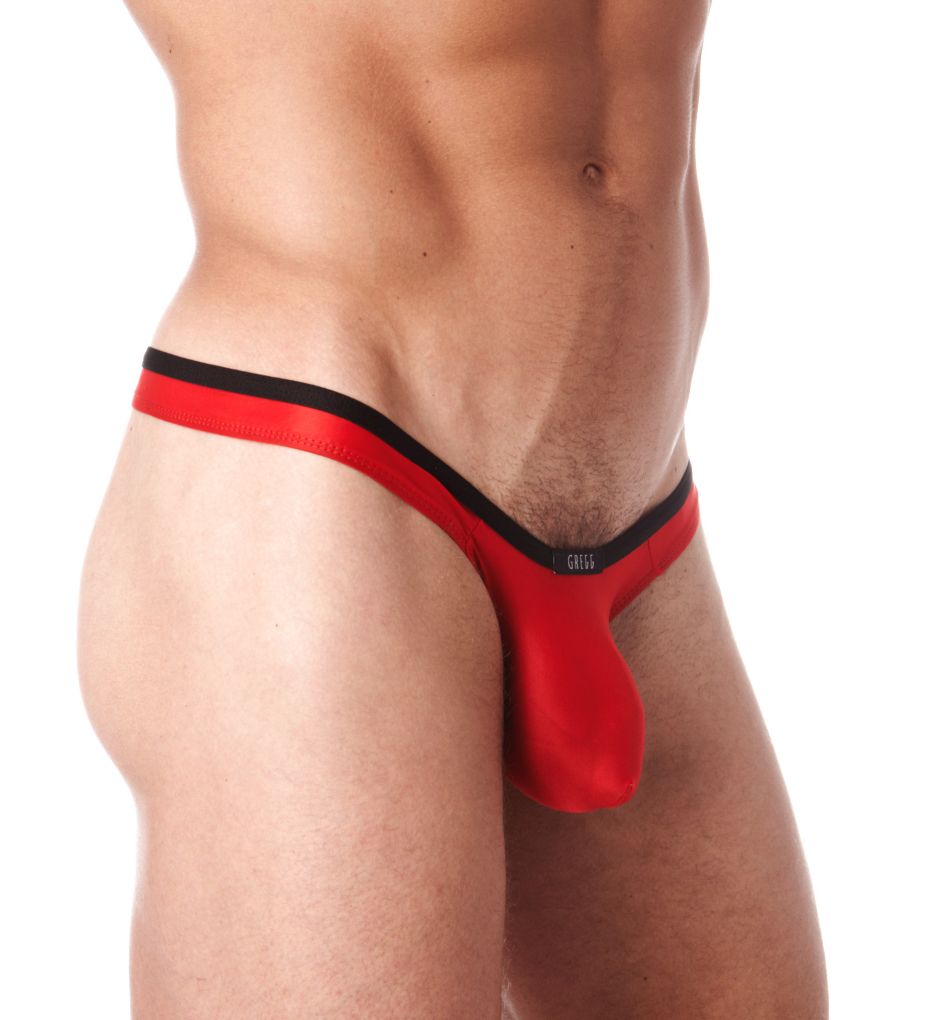 Men's Gregg Homme 100614 Voyeur Hyperstretch Microfiber Low Rise G-String  (Black S)