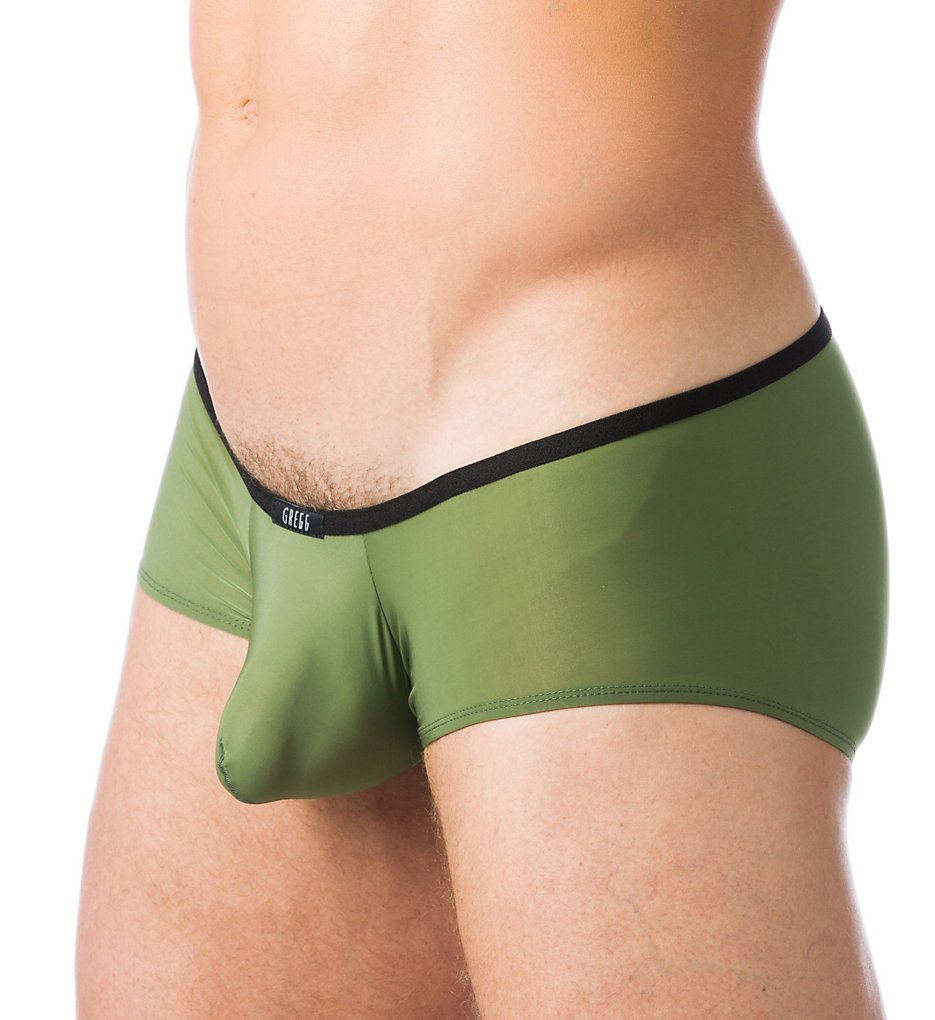 Gregg Homme 100605 Voyeur Hyperstretch Microfiber Low Rise Trunk (Khaki)