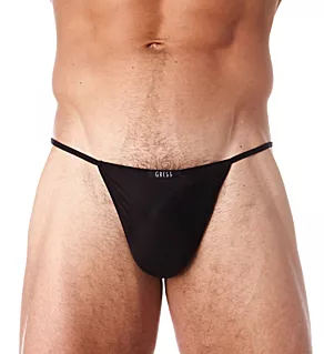Voyeur Hyperstretch Microfiber Low Rise G-String BLK L