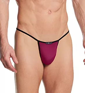 Voyeur Hyperstretch Microfiber Low Rise G-String MAGENT L