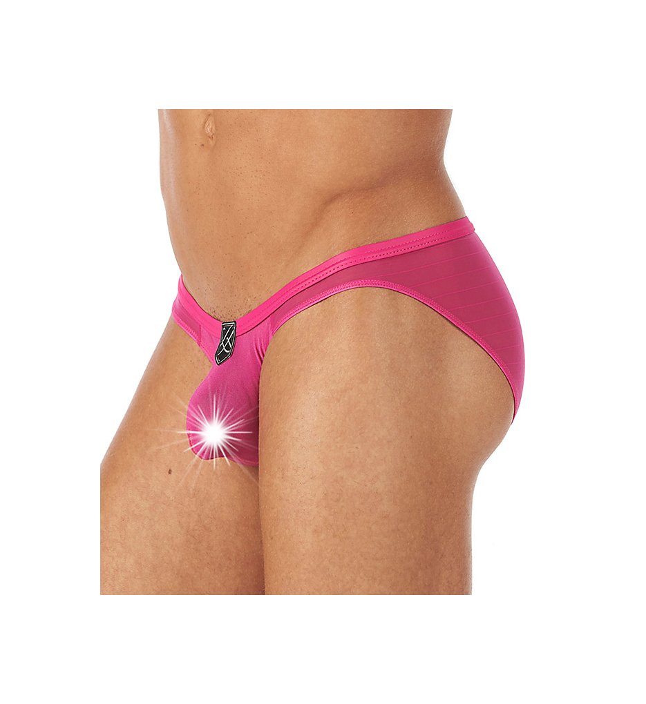 Gregg Homme 121503 Show Off Sheer Stretch Low Rise Briefs (Magenta)