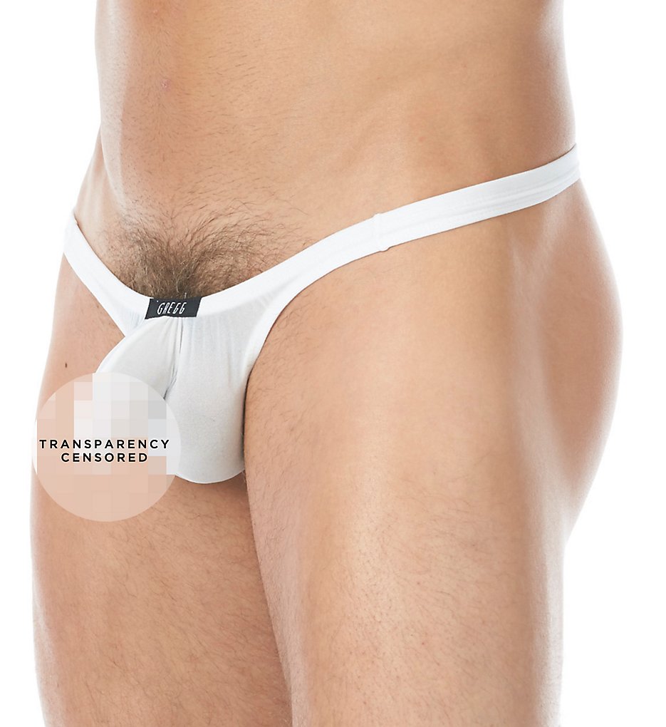 Gregg Homme 122804 Nude 8 Way Hyperstretch Thong (White)