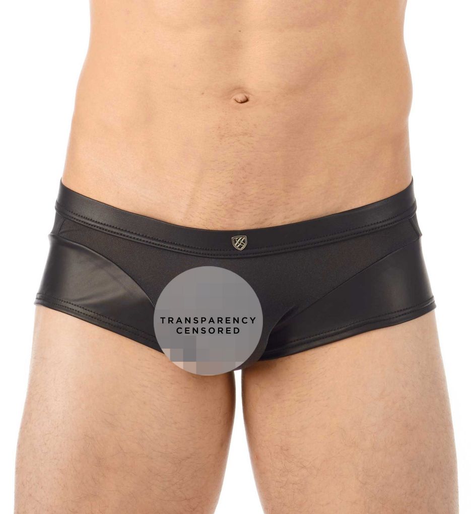 Two-Timer Hyperstretch Faux Leather Boxer Brief-fs