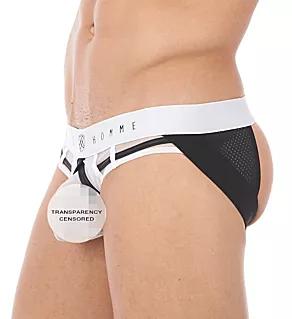 Erupt Enhancing Ring Mesh Jock WHT M