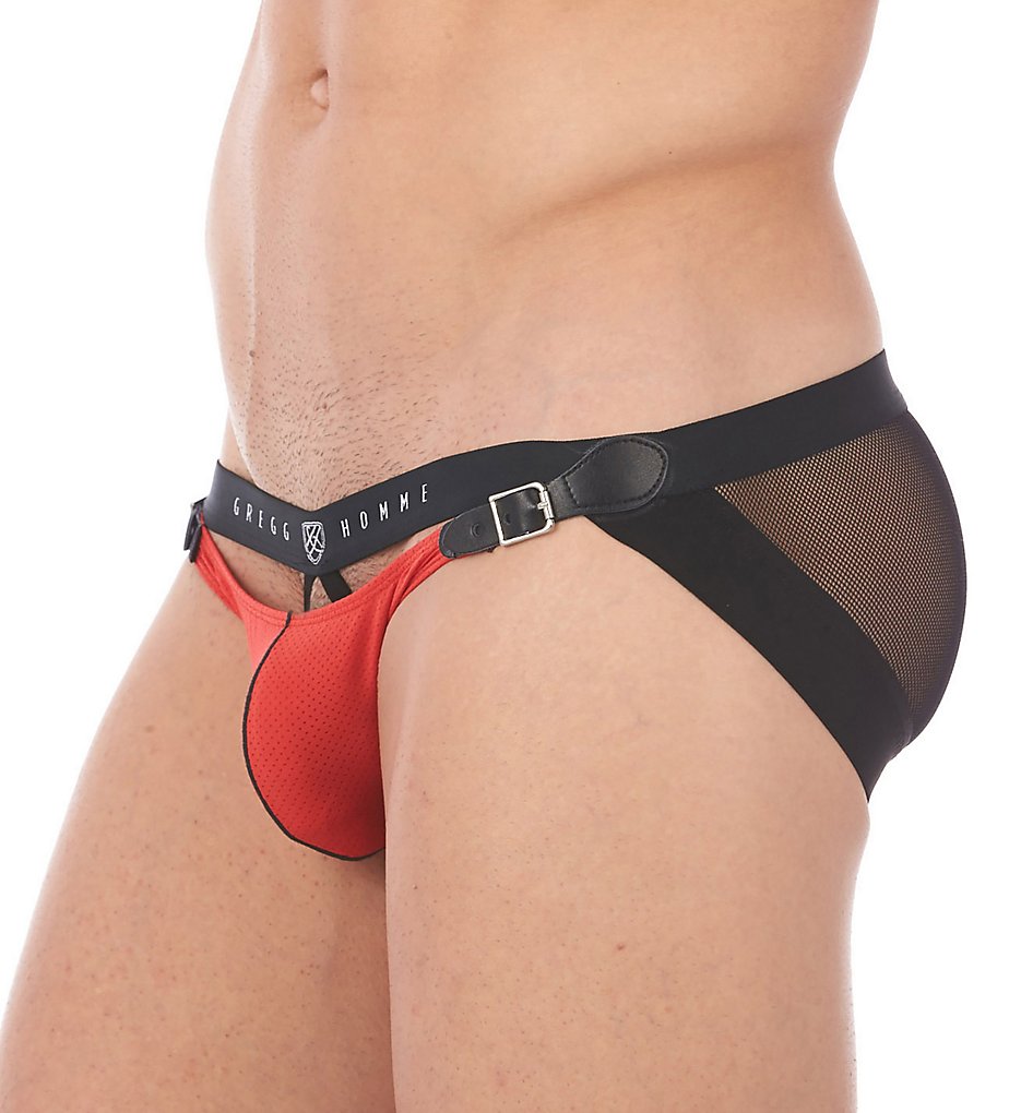 Gregg Homme 141003 Chaser Detachable Pouch & Butt Lifting Briefs (Red)