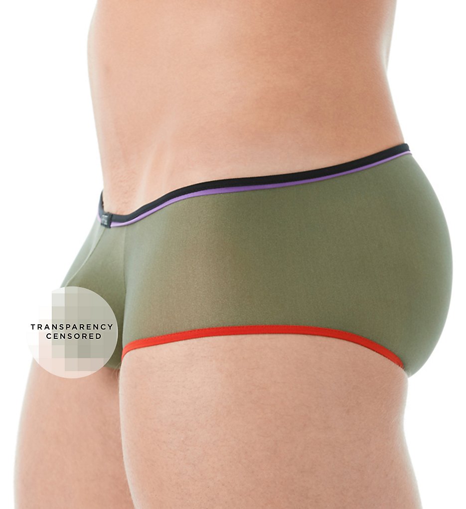 Gregg Homme 142305 Affair Hyperstretch Sheer Low Rise Trunk (Khaki Green)