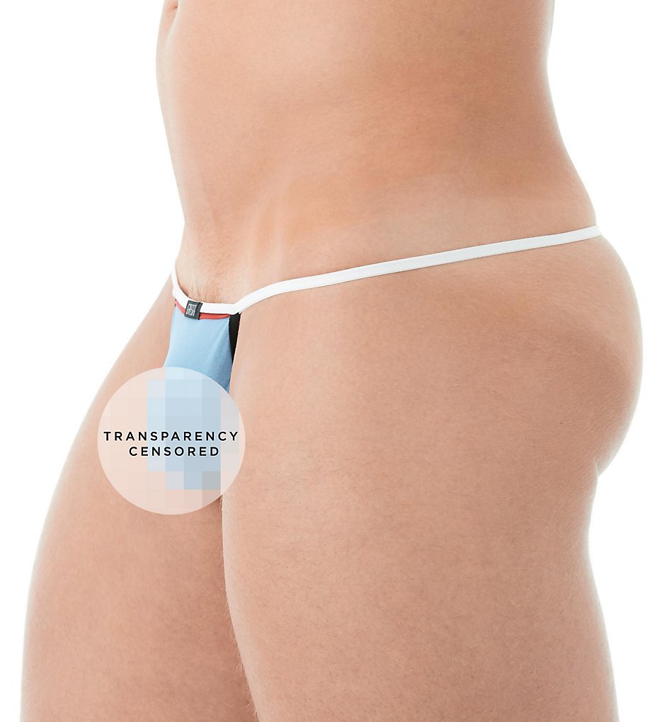 Gregg Homme 142314 Affair Hyperstretch Sheer Low Rise G-String (Blue)