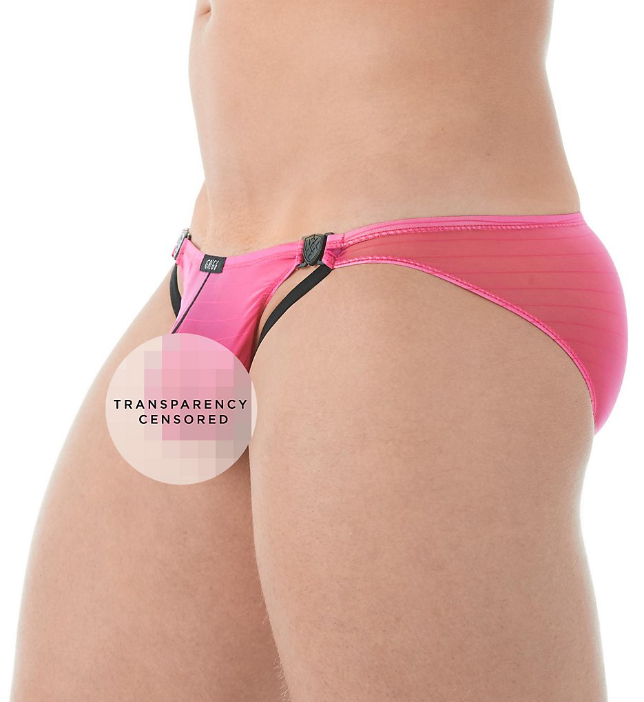 Gregg Homme 142803 Suspender Snap Ring Enhancement Briefs (Pink)