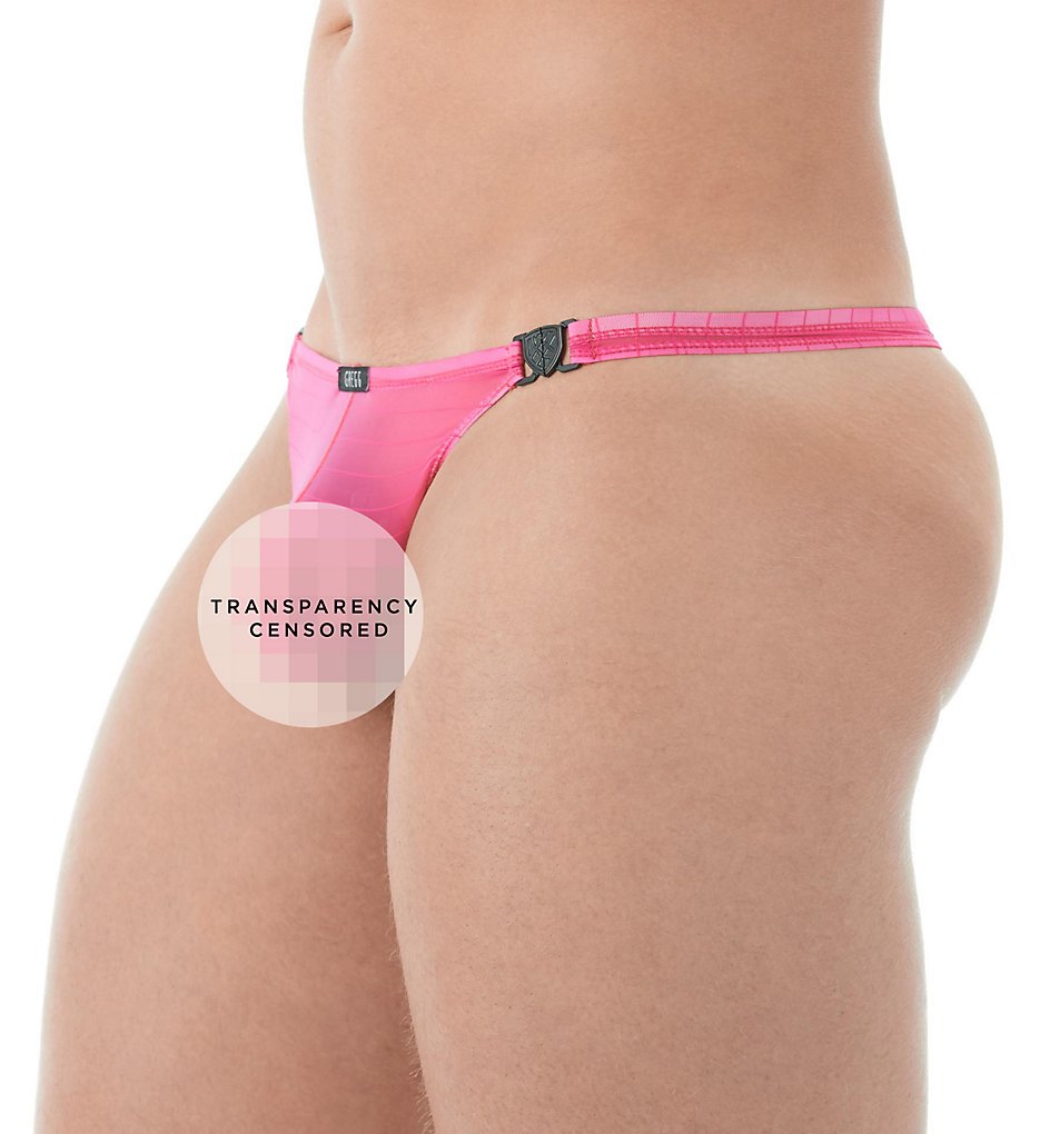 Gregg Homme 142804 Suspender Snap Ring Enhancement Thong (Pink)
