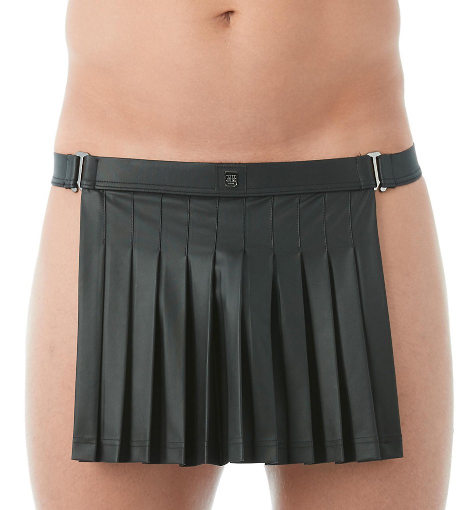 Gregg Homme 143204 Black 2.0 Faux Leather Backless Kilt (Black)