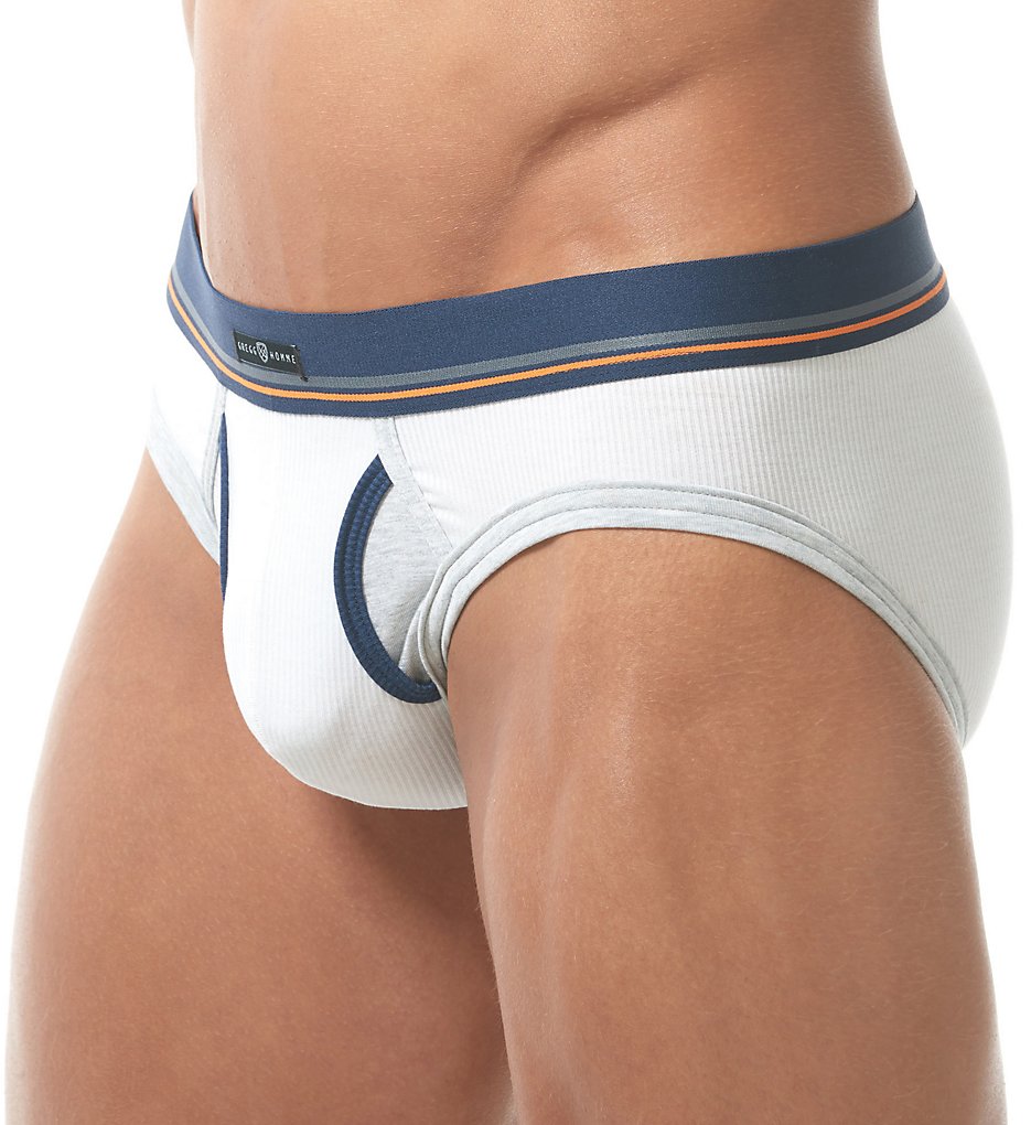 Gregg Homme 150603 Sense Retro Fly Front Modal Knit Briefs (White)