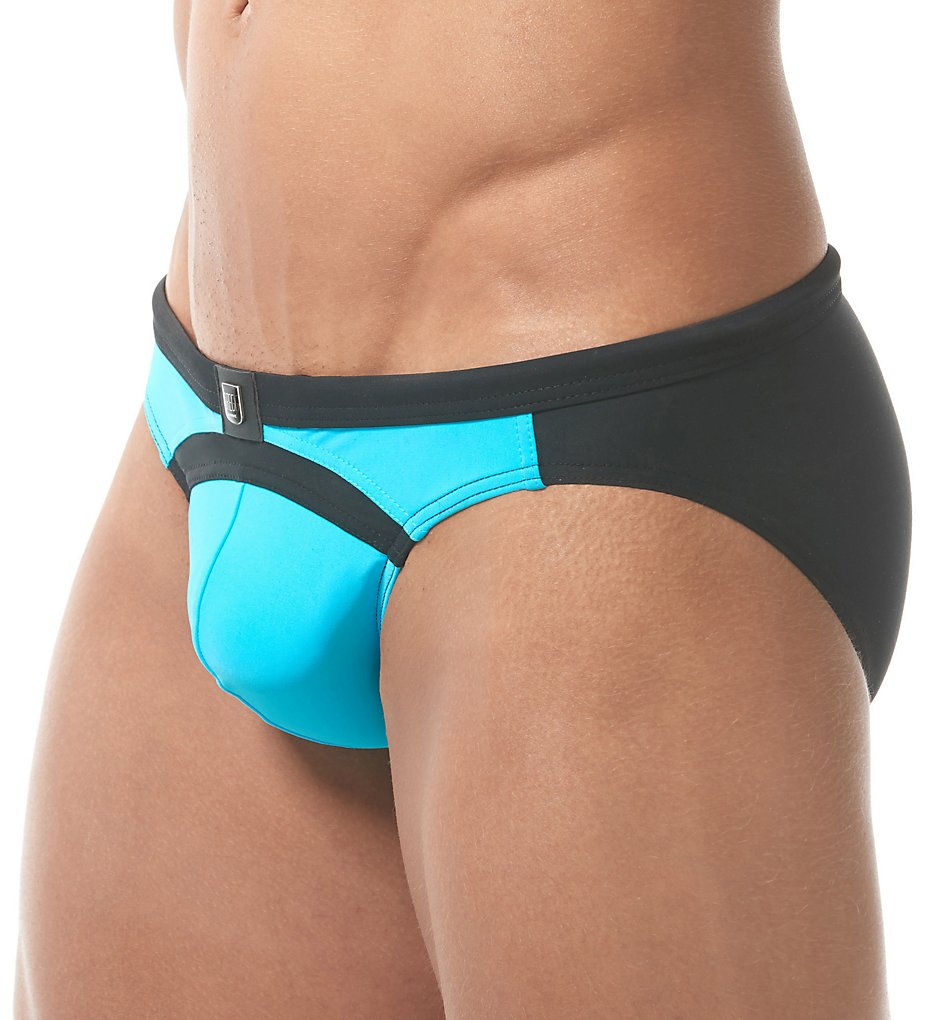 Gregg Homme 151303 Sea Reef Retro Swim Brief (Aqua/Black)