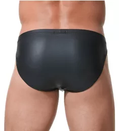 Crave Faux Leather Brief BLK S