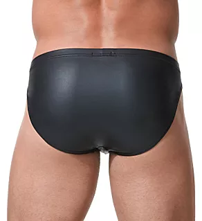 Crave Faux Leather Brief BLK M