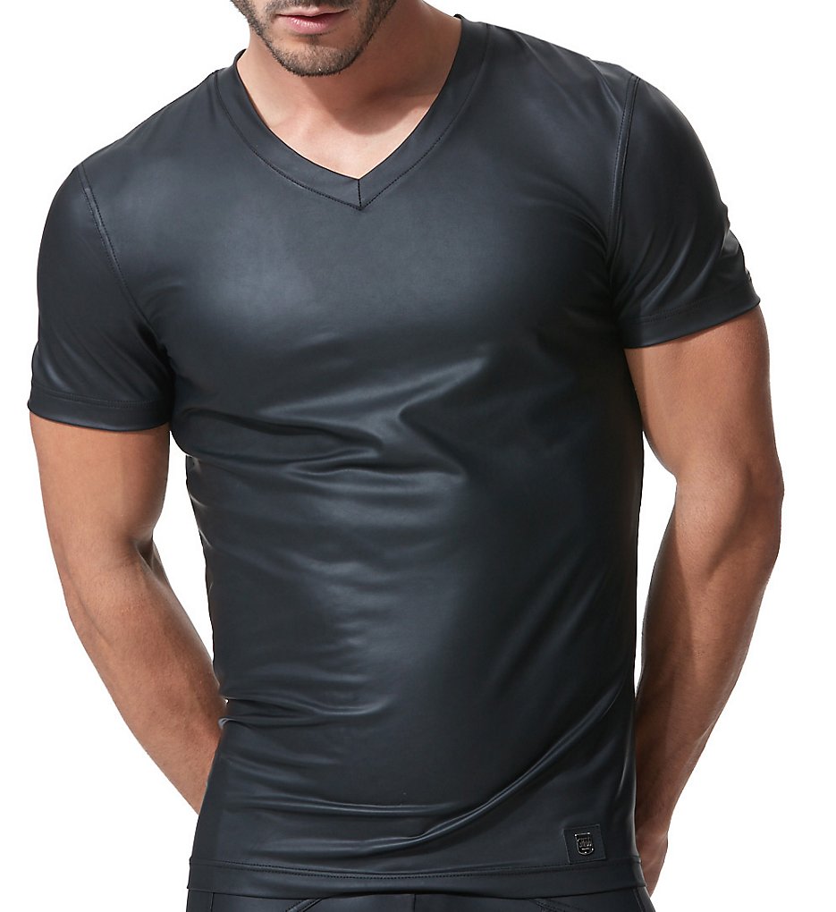 Gregg Homme 152607 Crave Faux Leather T-Shirt (Black)