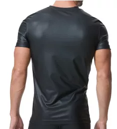 Crave Faux Leather T-Shirt BLK S