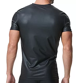Crave Faux Leather T-Shirt BLK L