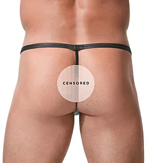 Crave Faux Leather G-String BLK XL