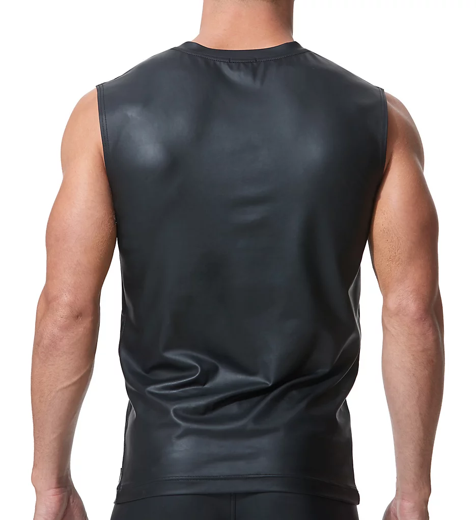 Crave Faux Leather Muscle Shirt