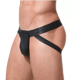 Crave Faux Leather Detachable Jock BLK M