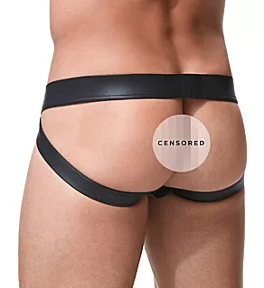 Crave Faux Leather Detachable Jock BLK M