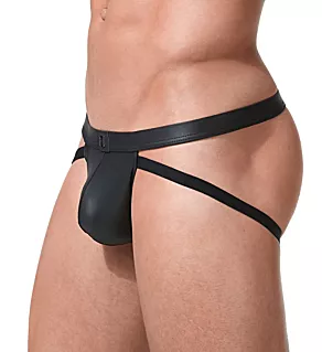 Crave Faux Leather Jock BLK L