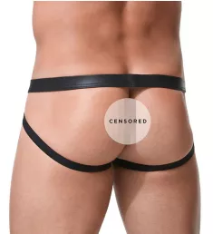 Crave Faux Leather Jock BLK L