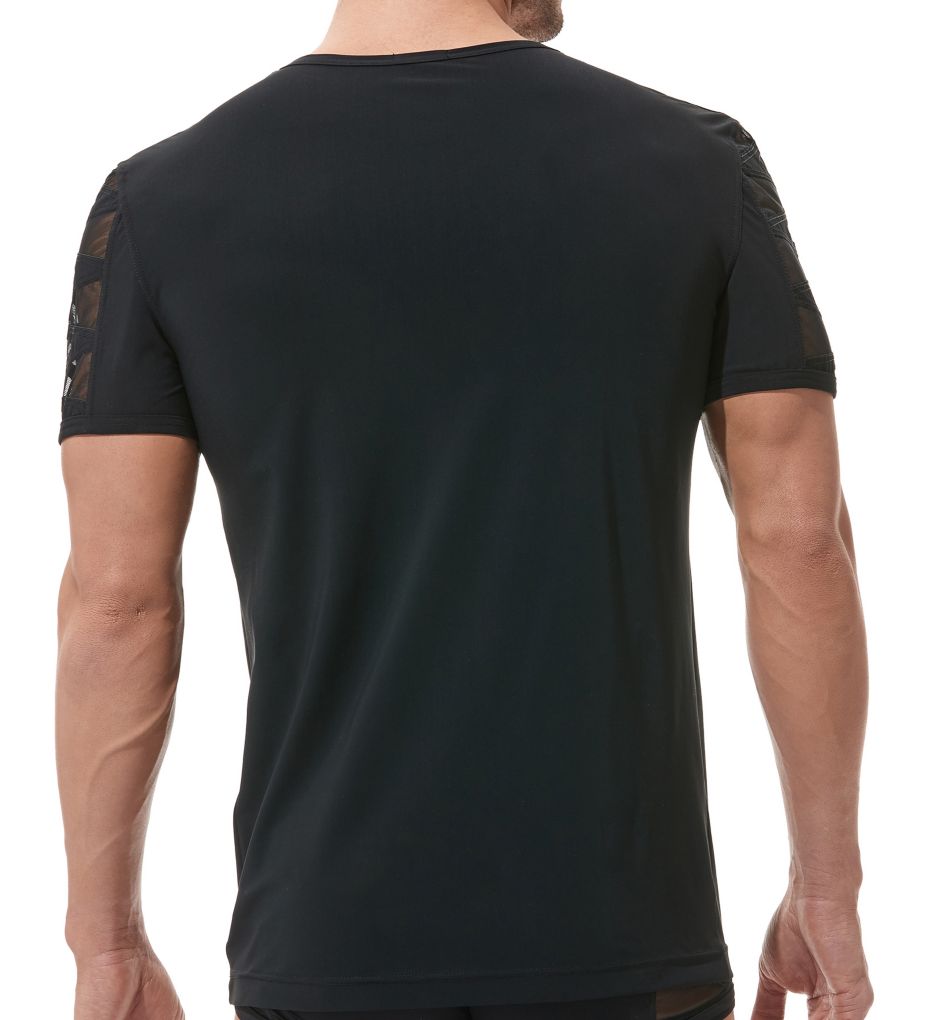 High-Line Laser Cut Embroidered T-Shirt