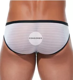 Renegade Peekaboo Sheer Brief WHT S