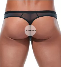 Renegade Peekaboo Sheer Thong BLK M