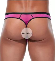 Renegade Peekaboo Sheer Thong PINK S