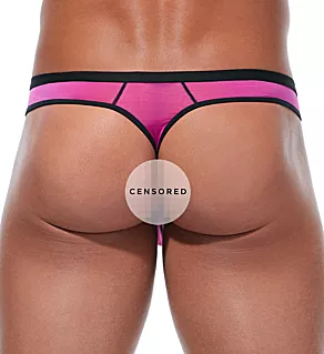 Renegade Peekaboo Sheer Thong PINK S
