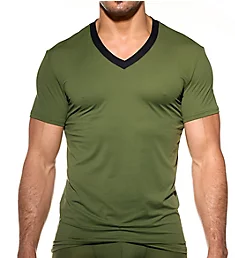 Yoga Breathable V-Neck T-Shirt OLIVVE S