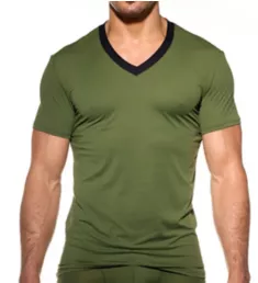 Yoga Breathable V-Neck T-Shirt OLIVVE S