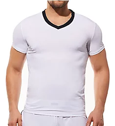 Yoga Breathable V-Neck T-Shirt WHT S