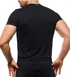 Yoga Breathable V-Neck T-Shirt BLK S