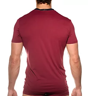 Yoga Breathable V-Neck T-Shirt BURG M