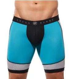 Room-Max Gym Long Leg Enhancing Boxer Brief Aqua M