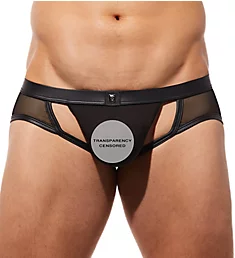 Ring My Bell Crotchless Brief with C-Ring BLK S