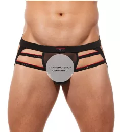 Rise Up Jockstrap Black/Red L