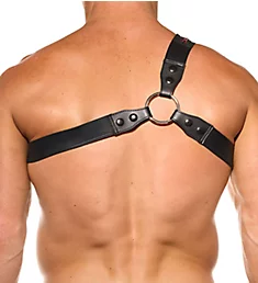 Thorn Faux Leather Harness BLK S