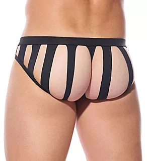 Outline Bar Back Sheer Brief Red S