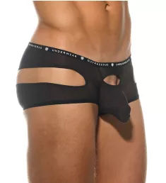 Gamer Shimmered Sheer Crotchless Trunk BLK S