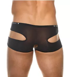 Gamer Shimmered Sheer Crotchless Trunk BLK S