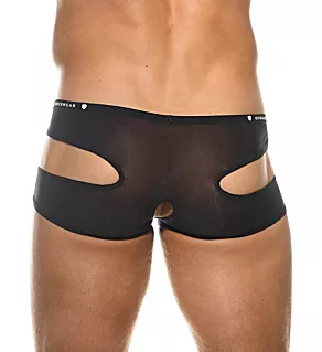 Gamer Shimmered Sheer Crotchless Trunk BLK XL
