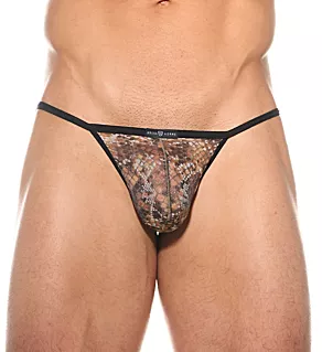 Cobra Sheer Animal Print G-String BLK S