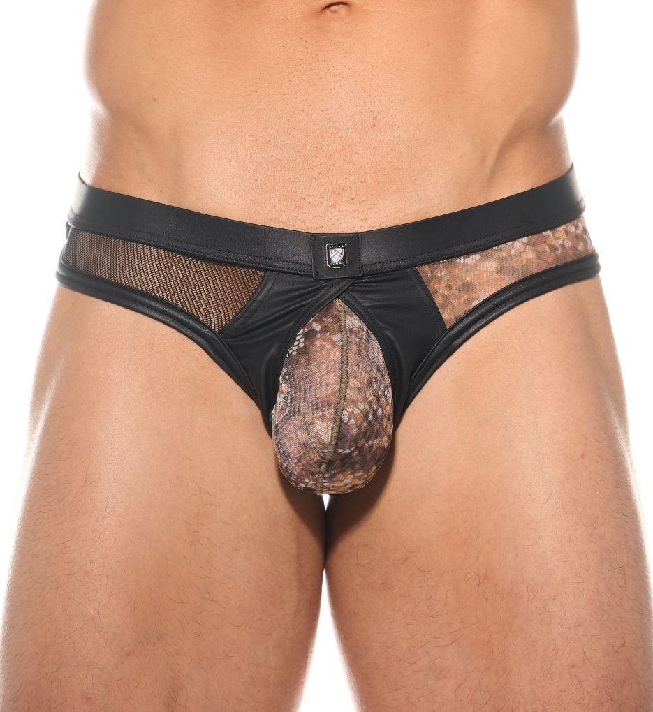 Sheer Animal Print Enhancing Thong