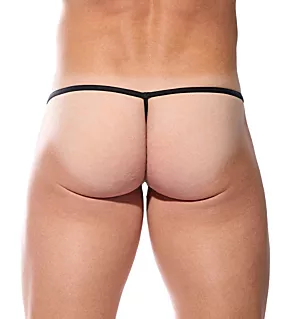 Dragonfly Shiny Sheer Mesh Low Cut G-String Black L